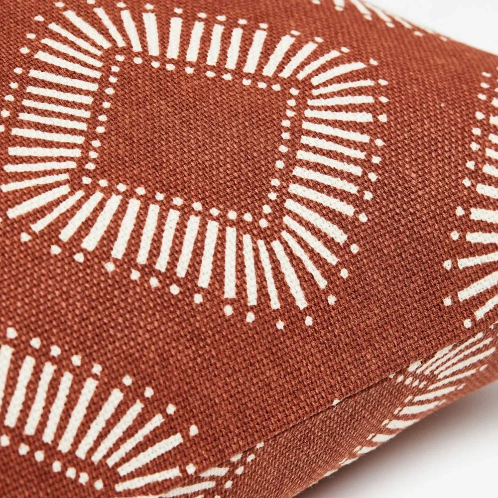 New West Elm Red & White Boho Geometric Throw Pillow Cover Case | Sham 20